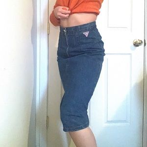 Vintage guess by Marciano denim midi skirt